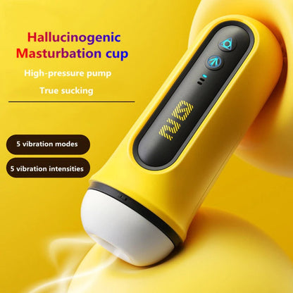 Space Capsule 02-Electric Male Masturbator 3D Spiral Female Vaginal Liner Realistic Simulation of Oral Sex Dual Function