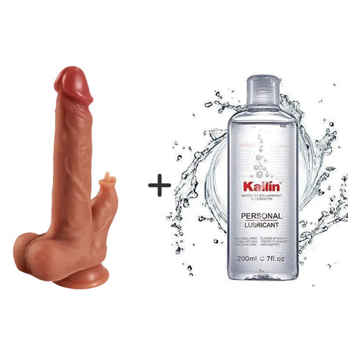 Buyging™ 9 Dildo vibrant, propulsant, léchant et chauffant avec langue oscillante