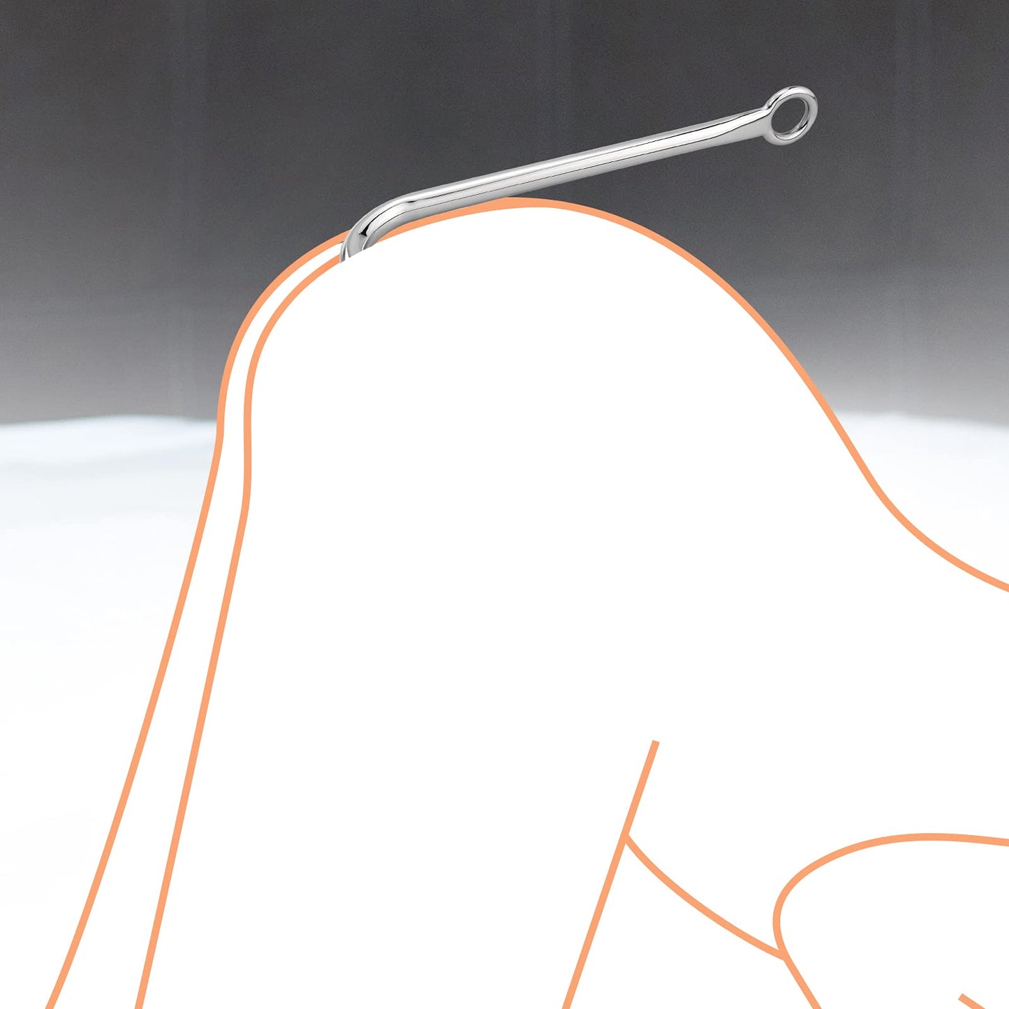 Solid Single Ball Rope Anal Hook with 2 Replaceable Balls