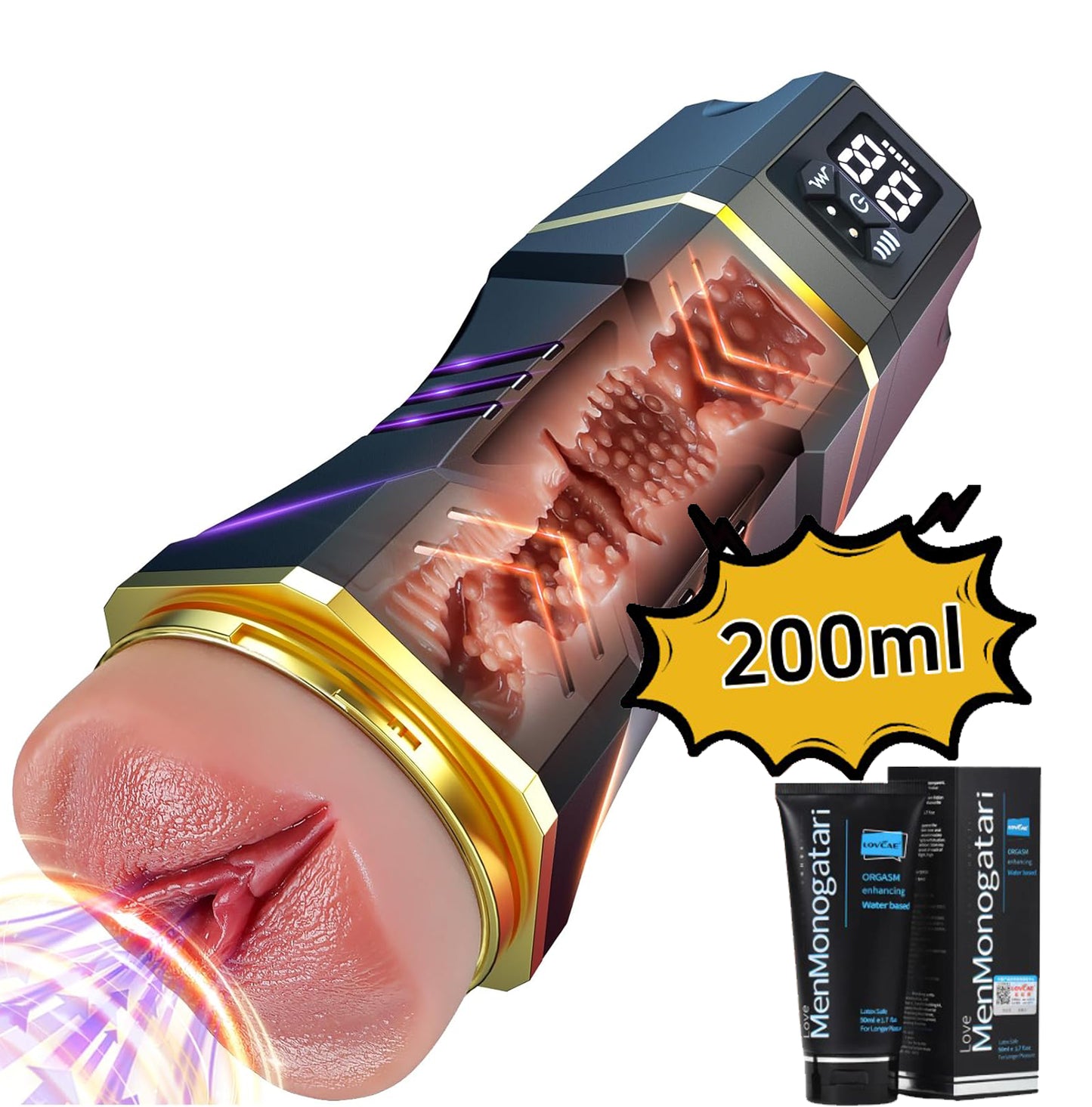Free shipping｜Captain Titan - 6.5 Inch Massive Real Feel Ergonomic Grip Unbeatable Value Blowjob Stroker