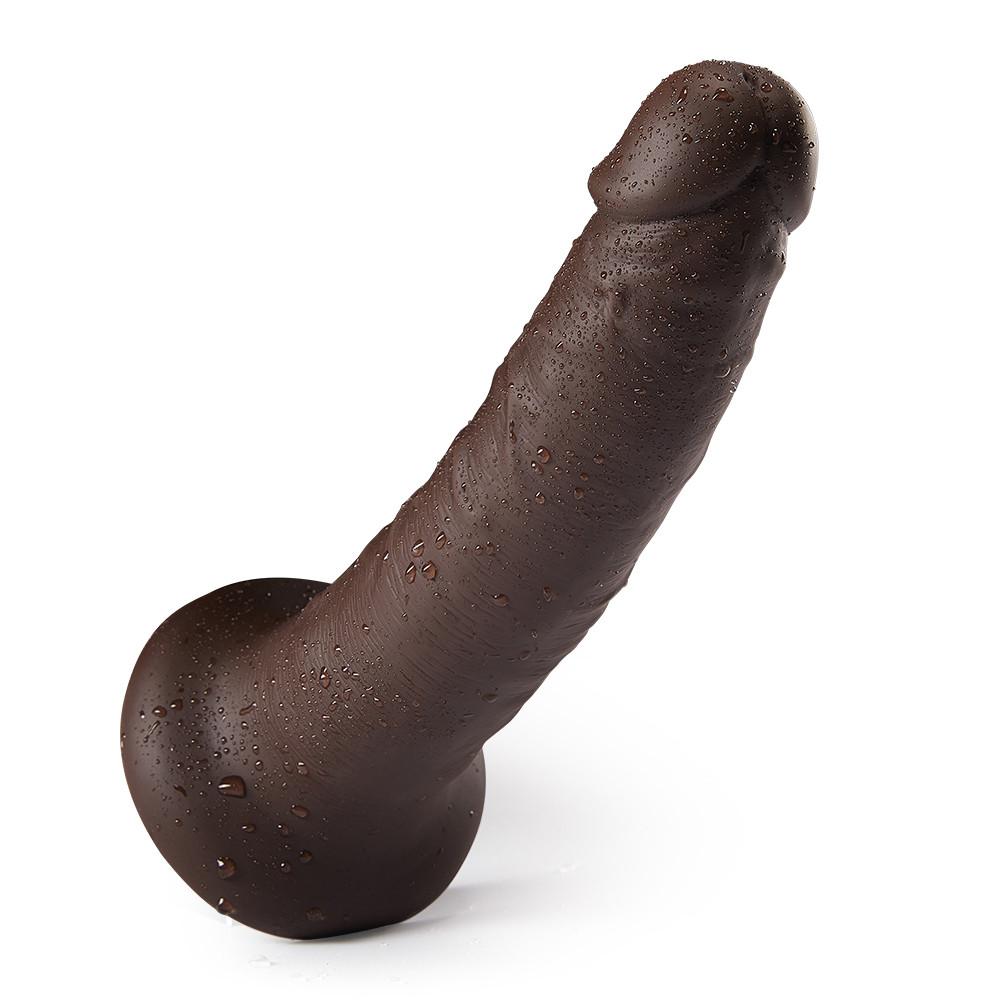 Ventouse-gode réaliste manuelle noire