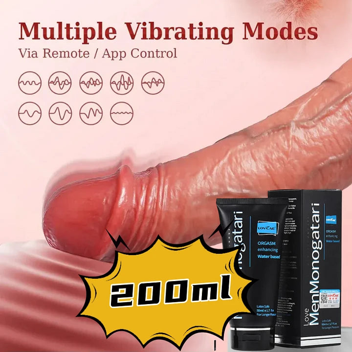 👑Best-Seller👑Marcus - 9 Mode Vibrating App Remote Controlled Penis Extender Sleeve with Cock Ring