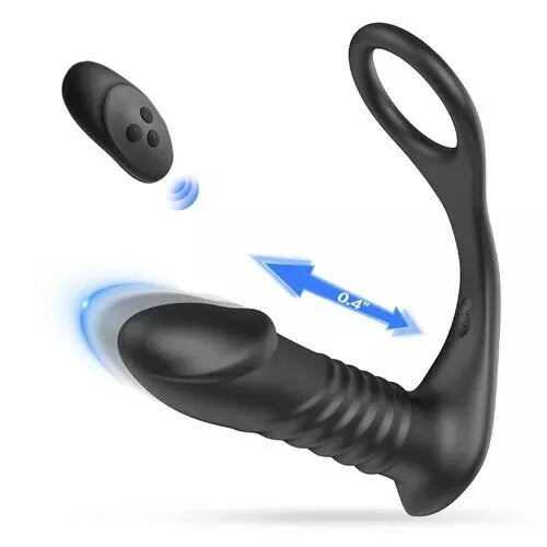 Buyging™ 10 Vibrating 3 Thrusting Remote Control Anal Vibrator