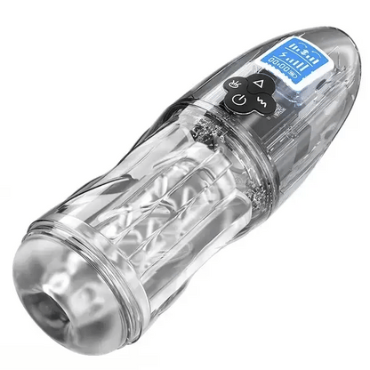 😍 2026 Hot-Selling New Masturbator 🚀 – 💋 Fully Transparent Vibrating, Sucking, and Moaning Male Masturbator 🎁