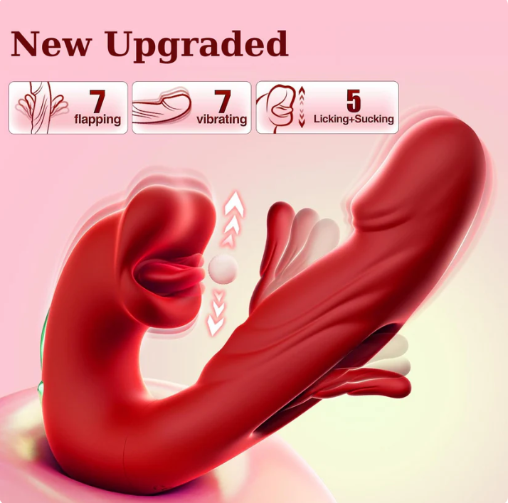 💥Nouveau en vente 2026 💞Vibromasseur point G pour femme, avec 7 modes de vibration claquant et 5 modes de léchage/succion.