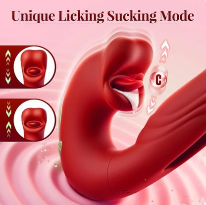 💥Nouveau en vente 2026 💞Vibromasseur point G pour femme, avec 7 modes de vibration claquant et 5 modes de léchage/succion.