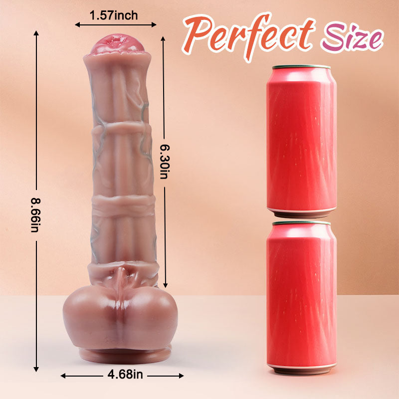 Buyging™ 3 Dildo Chauffant Vibratoire Télescopique 10 Vitesses 19,7 cm
