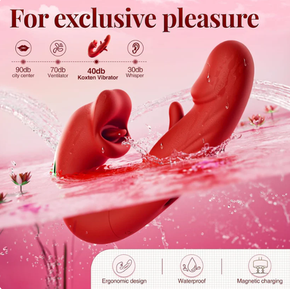 💥Nouveau en vente 2026 💞Vibromasseur point G pour femme, avec 7 modes de vibration claquant et 5 modes de léchage/succion.