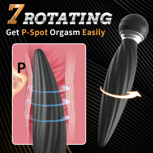 Buyging™ 7 Plug Anal Pénétrant et Rotatif pour Prostate à 7 Têtes avec Télécommande