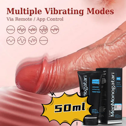 👑Best-Seller👑Marcus - 9 Mode Vibrating App Remote Controlled Penis Extender Sleeve with Cock Ring