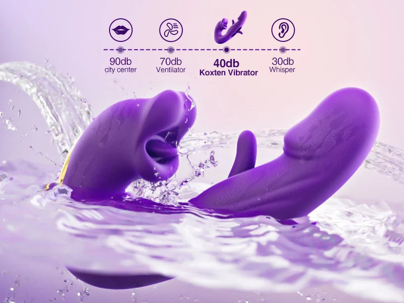 💥Nouveau en vente 2026 💞Vibromasseur point G pour femme, avec 7 modes de vibration claquant et 5 modes de léchage/succion.