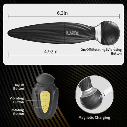 Buyging™ 7 Plug Anal Pénétrant et Rotatif pour Prostate à 7 Têtes avec Télécommande