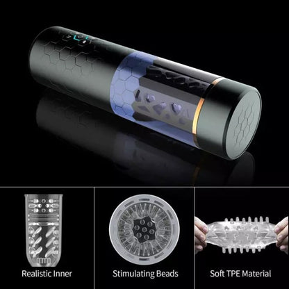 QMYSKY 10 Frequency Vibrating Penis Massage Glans Exerciser