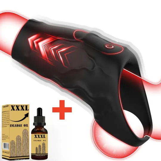 😍Manchon pénien vibrant 4-en-1 – Améliorez votre plaisir sexuel💖