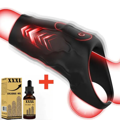😍Manchon pénien vibrant 4-en-1 – Améliorez votre plaisir sexuel💖