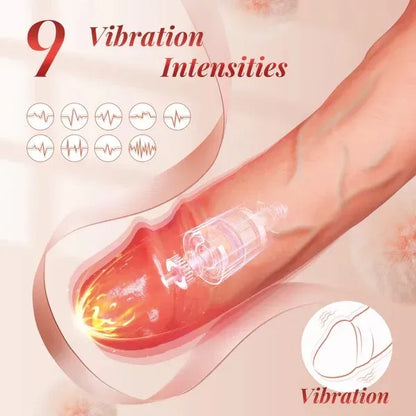 👑Best-Seller👑Marcus - 9 Mode Vibrating App Remote Controlled Penis Extender Sleeve with Cock Ring