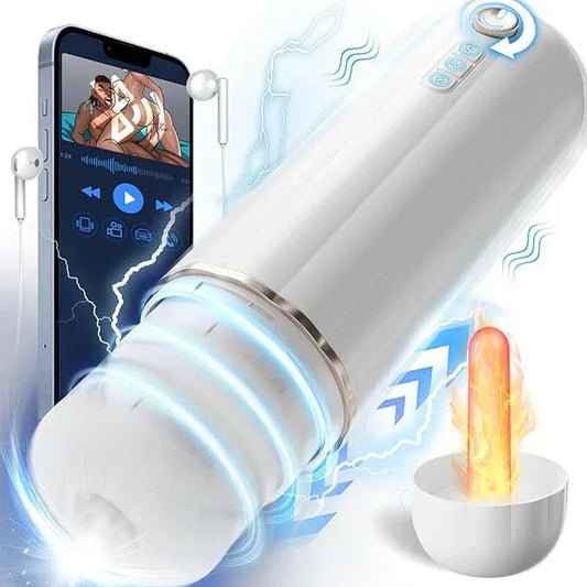 Jouets de masturbation automatique 6 en 1 pour homme avec godet de masturbation vibrant à poussée CVT